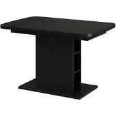 Vicco Eettafel Fenaro, Zwart, 120-160 x 80 cm met open compartimenten
