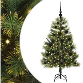 vidaXL Kunstmatige Scharnierende Kerstboom met Kegels Groen 120 cm