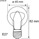 Paulmann 28578 LED-lamp Energielabel G (A - G) E27 3.5 W Warmwit (Ø x h) 45 mm x 82 mm 3 stuk(s)