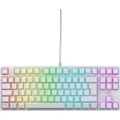 Cherry XTRFY K4V2 - Toetsenbord - RGB - 80% - TKL - achtergrondverlichting - USB - AZERTY - Frans - toetsschakelaar: MX2A Red - wit
