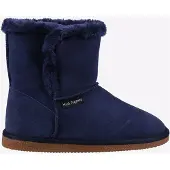 Hush puppies Ashleigh Imitatiebont Dames Marine Pantoffels