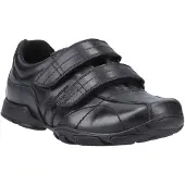 Hush puppies Vance Leer Jongens Zwarte Loafers