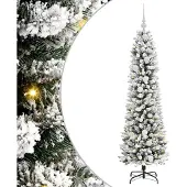 vidaXL Kunstkerstboom Wit 150 cm PVC en Metaal en Plastic