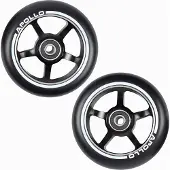 Apollo Stunt Scooter Wielenset Zwart - ALU Kern - 100 mm van
