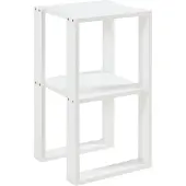 En.casa Bijzettafel Thyholm met plank 55x30x30 cm wit