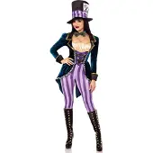 Leg avenue - Classic Mad Hatter Jumpsuit Kostuum - M - Multicolours