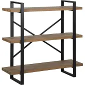 Beliani TIMBER - Boekenkast - Donkerbruin - MDF