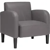 vidaXL Fauteuil met armleuningen 54 cm kunstleer grijs