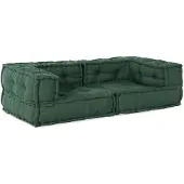 vidaXL 2-zits modulaire bank 140x70x36 stof groen