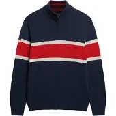 Superdry Trui nachtblauw / rood / offwhite