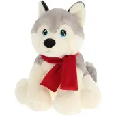 Keel Toys husky met sjaal - 20 cm - Dieren knuffels