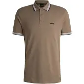 BOSS Polo van katoenpiqué met logodetails Maat 4XL