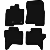 Basic zwarte velours matten voor: Mitsubishi Pajero IV lang (2006-2018)