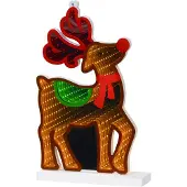 Lumineo Neon Infinity Light kerst rendier | 27 cm | RGB | 155 lampjes |