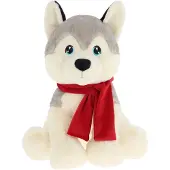 Keel Toys husky met sjaal - 35 cm - Dieren knuffels