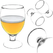 Kadax Forio bier- en frisdrankbekers 370 ml 2 st.