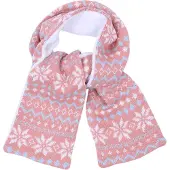Sarcia.eu Zalmkleurige sjaal met winterse YD patronen PRIMARK