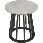 En.casa Bijzettafel Buzzard rond Ø48x48 cm betongrijs en zwart []
