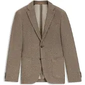 BOSS Slim-fit blazer van katoen met microdessin Maat 50