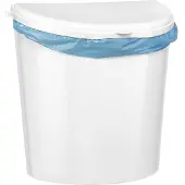 Brunner - Witte PILLAR XL afvalbak - Afmetingen: 31,5 x 18 x H31,5 cm - Inhoud: 10 l