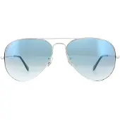 Ray-Ban Aviator Mens Silver Gradient Light Blue Zonnebril