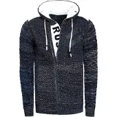Rusty neal Chunky gebreide jas met capuchon met volledige rits