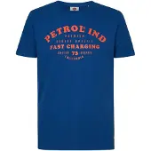 Petrol Industries Shirt blauw / zalm roze
