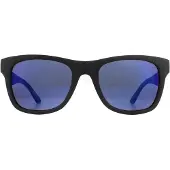 Lacoste rechthoek unisex mat zwart blauw gradiënt vouw zonnebril