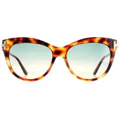 Tom Ford zonnebril Kira FT0821 55p Havana Green Gradient