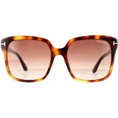 Tom Ford zonnebril Faye FT0788 53F Blonde Havana Brown Gradiënt