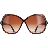 Tom Ford Rosemin FT1013 52F donker havana bruin gradiënt zonnebril