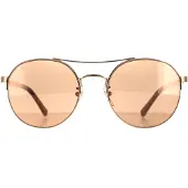 Police Aviator Mannen Shiny Copper Gold Brown Mirror Copper SPLA24 Lewis 03