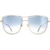 Tom Ford Aviator Dames Shiny Rose Gold Smoke gradiënt Tina FT0759