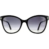 Tom Ford Ani Glanzend Zwarte Zonnebril