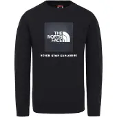 The North Face jeugdbox sweatshirt met ronde hals in zwart