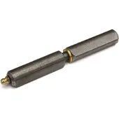 IBFM Aanlaspaumelle met smeernippel, stalen pen en messing ring 160x20 mm blank staal
