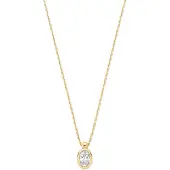 Isabel Bernard Le Marais Sophie 14 karaat gouden ketting met zirkonia steen voor dames