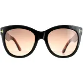 Tom Ford zonnebril Wallace FT0870 05F Zwart Havana Brown Gradiënt