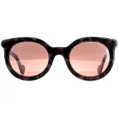 Moncler Ronde Dameskleurige Havana Bordeaux Mirror ML0015