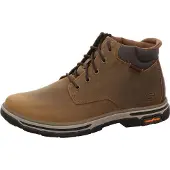SKECHERS Heren Leren laars Segment 2.0 Brodgen bruin (40), Leer, Plat, Veters, Casual 204394