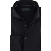 John Miller tailored fit knitted overhemd zwart