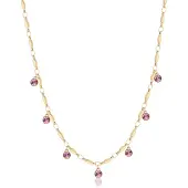 Brosway SYMPHONIA BYM142 GOLD-PLATED KETTING MET ROZE KRISTALLEN 1 STUK