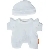 Miniland poppenpyjama met muts - poppenkleding 21cm katoen.
