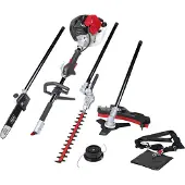 Scheppach MFH5200-4P - Multifunctionele Tuinmachine - 51,7 cc 4-in-1 - Zwart/Rood