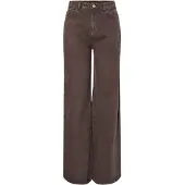 Pieces Pcselma Wide Fit Jeans Dames Bruin 25