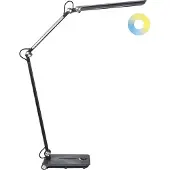 Beliani AQUILA - Bureaulamp LED - Grijs - Synthetisch materiaal