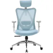 Sihoo M18 Ergonomische Bureaustoel - Ademend Mesh - Verstelbare Hoofd&Lendensteun - Bureaustoelen voor Volwassenen tot 150kg - Kantoor/Thuis/Gaming - Blauw