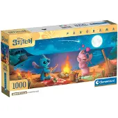 Clementoni - Puzzel - 1000 Stukjes - Disney Stitch Panorama - Compact Box