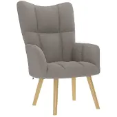 vidaXL Relaxstoel stof taupe