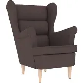vidaXL Fauteuil 74x84x100 cm stof donkerbruin